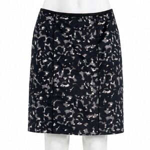 Loft Skirt Womens 8 Black Gray Pencil Straight Skirt Career Office Work Corpcore